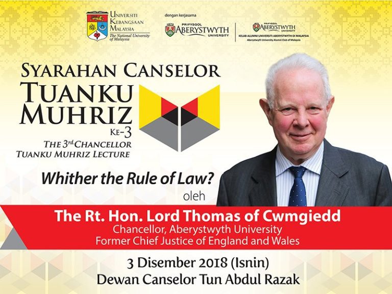 Chancellor Tuanku Muhriz Lecture 2018 & Aberystwyth ...